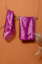 Gulabi Noor_Mul Tissue Plain Sheen  Saree