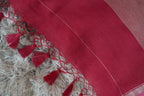 Trikalaa Red Munga Silk Stripes
