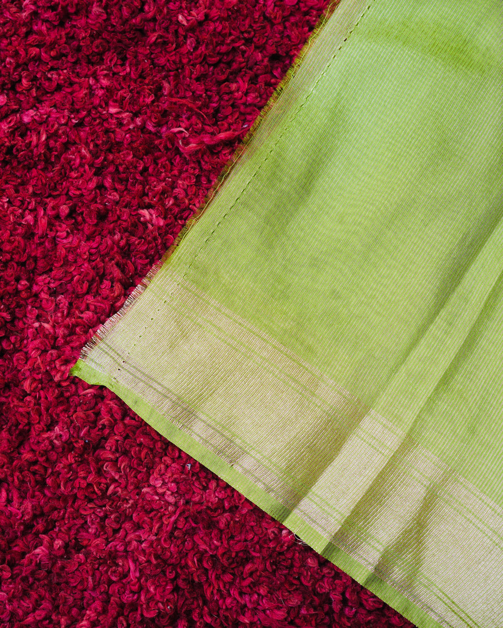 Trikalaa Pallavi – Light Green Munga Silk Cotton Handwoven Saree