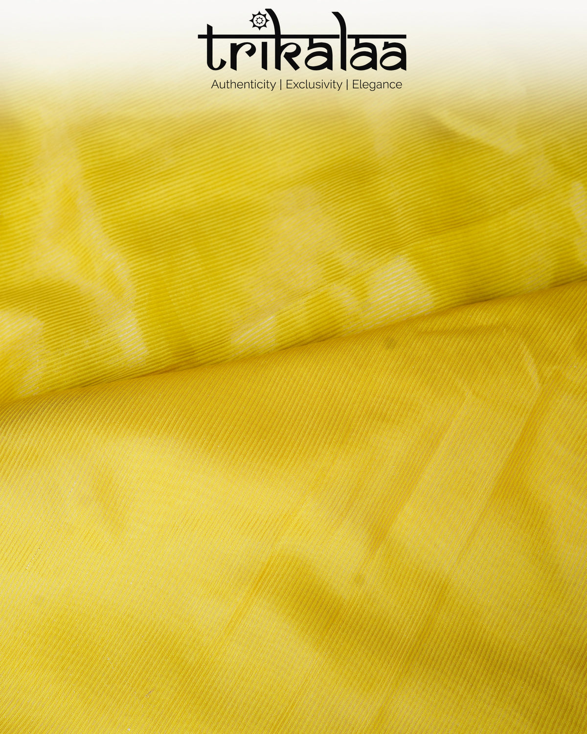 Trikalaa Prabha – Lemon Yellow Munga Silk Cotton Handwoven Saree