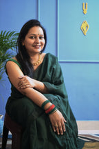 Harit Sunehri Cotton Silk Saree