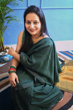 Harit Sunehri Cotton Silk Saree