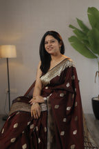 Maroon Royale Zari Saree