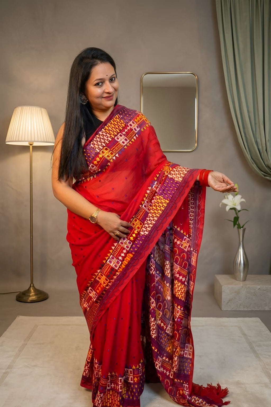 Rangrez Mulmul Saree
