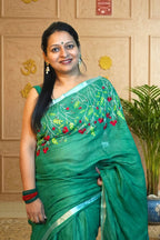 Vanya Emerald in Linen Silk